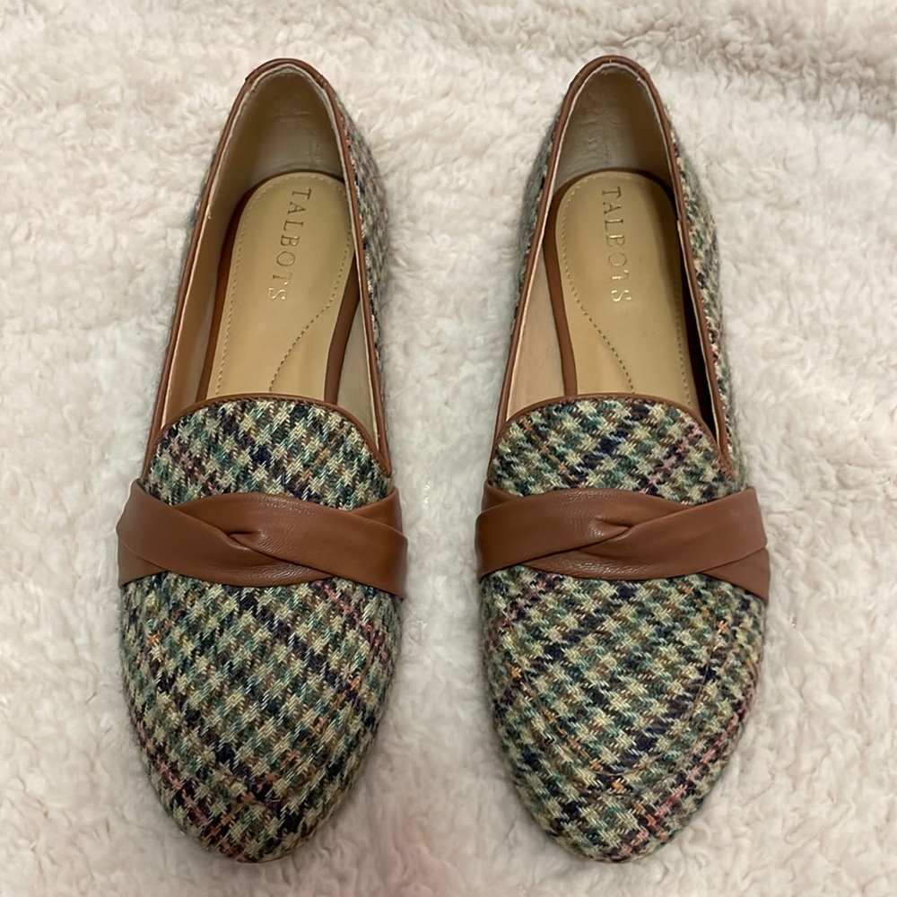 Talbots plaid flats
